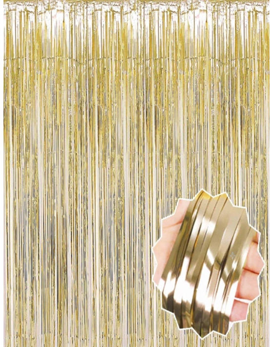 Mat Altın Püsküllü Kapı Perdesi - Parti, Bekarlığa Veda, Doğum Günü 1x2 M