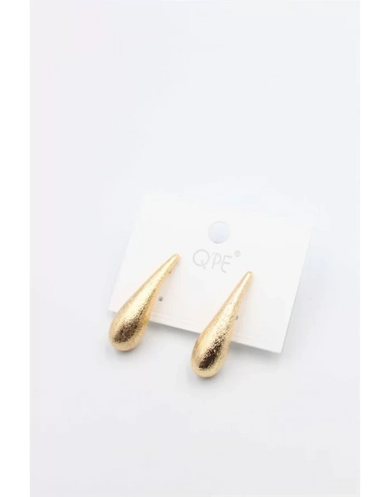 Mat Damla Küpe - Altın