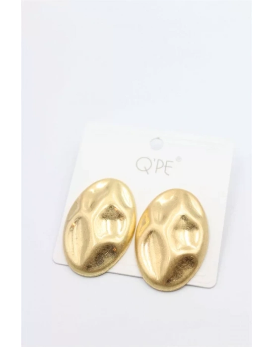 Mat Plaka Küpe - Altın