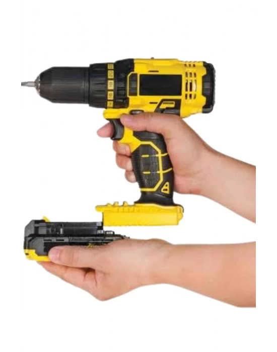 Matkap Seti 24 Parça Çift Bataryalı Darbeli Led Işıklı Vidalama