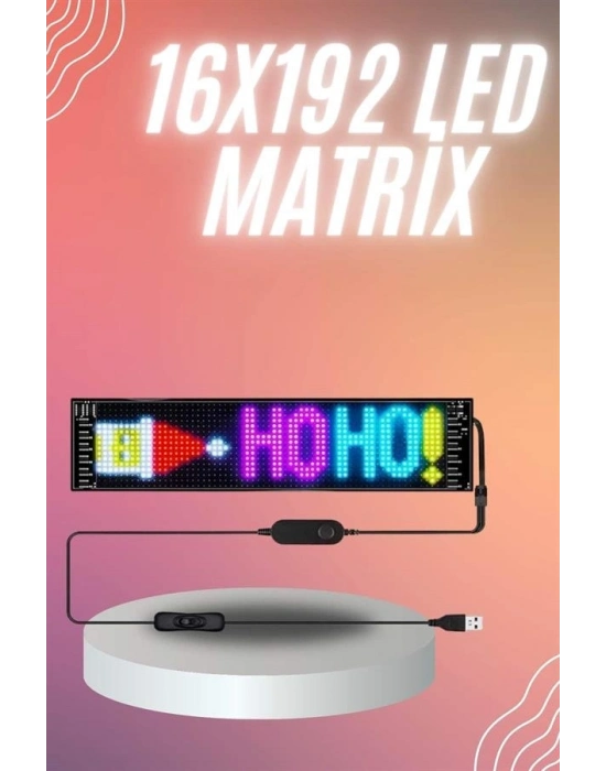 Matrix Led Cama Yapışan Telefon Kontrollü Panel Dijital Ekran Kumandalı