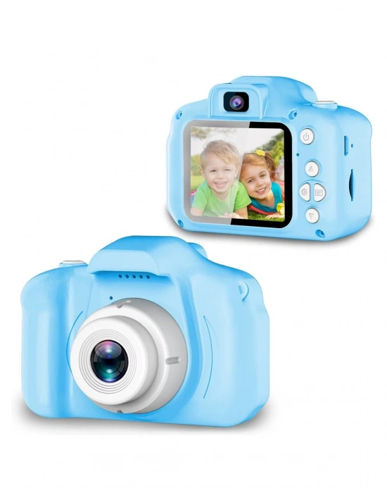 ® Mavi Mini Dijital Kamera HD Video ve Fotoğraf Çekimli USB Şarjlı Kompakt Kayıt Cihazı