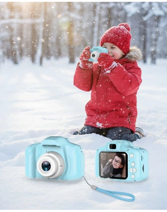 ® Mavi Mini HD Video Kamera Fotoğraf Çekimli Genişletilebilir Hafızalı Şarjlı Model