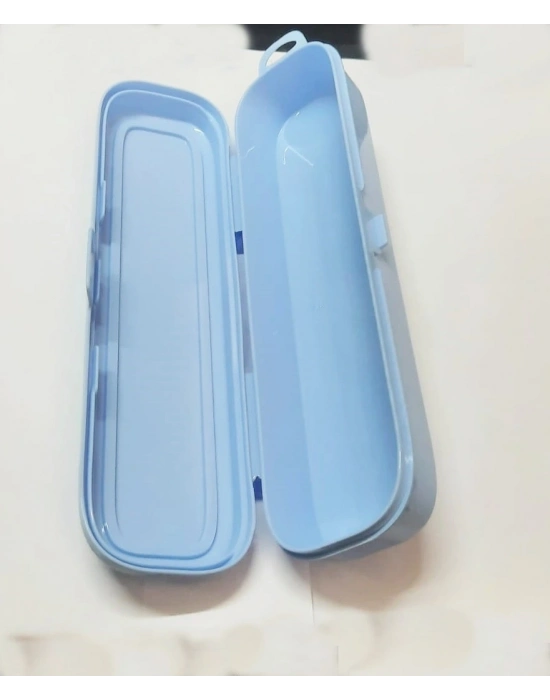 Mavi Multi Renkli Kapaklı Kalemlik Kutusu -çanta İçi Saklama - Diş Fırçası - Makyaj Fırçası Kutu