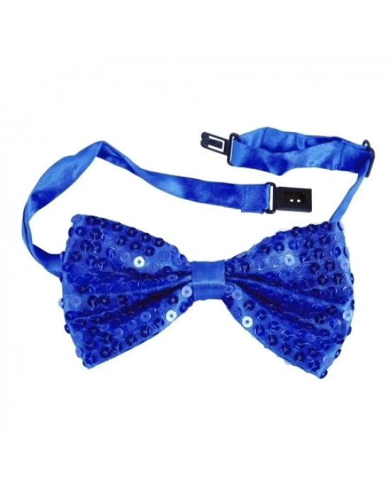 Mavi Payetli Pullu Papyon