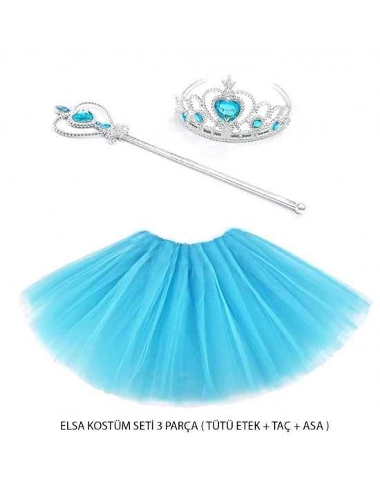 Kostüm Seti 3 Parça (Tütü Etek + Taç + Asa )