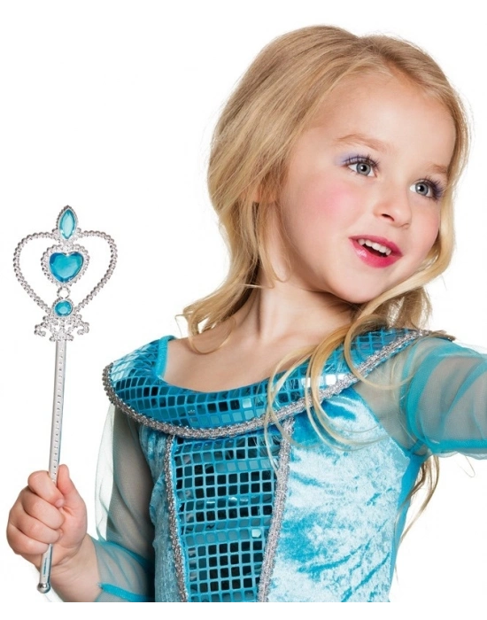 Mavi Renk Kalp İşlemeli Karlar Ülkesi Elsa Asası