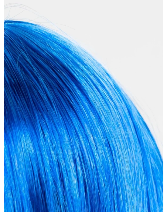 Mavi Renk Uzun Parti Peruğu