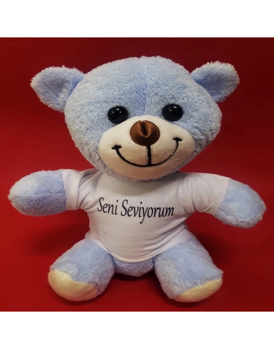 Mavi Seni Seviyorum Tişörtlü Ayı