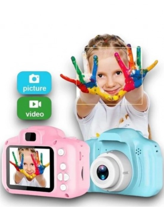 ® Mavi Taşınabilir Mini Kamera HD Video Fotoğraf Çekimli USB Şarjlı Hafıza Kart Destekli