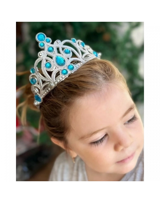 Mavi Taşlı Prenses Tacı