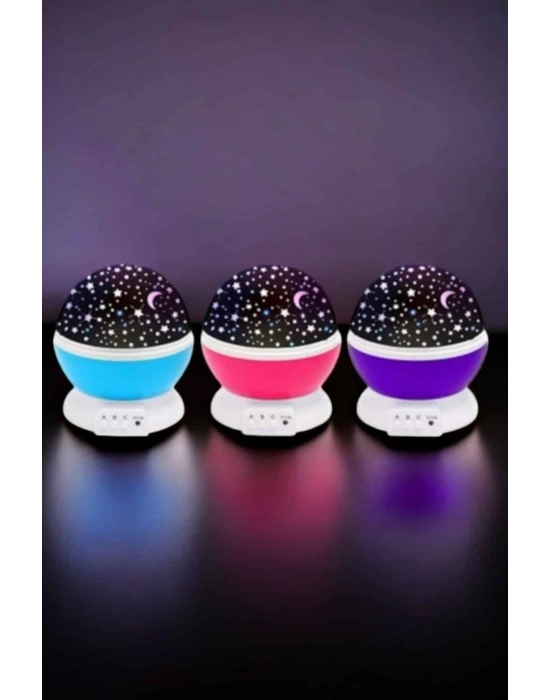 ® Mavi ve Mor Işıklı Projeksiyon Lambası