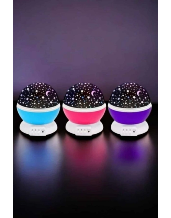 Mavi ve Mor Işıklı  Projeksiyon Lambası