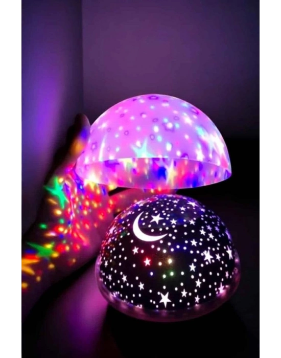 Mavi ve Mor Işıklı  Projeksiyon Lambası