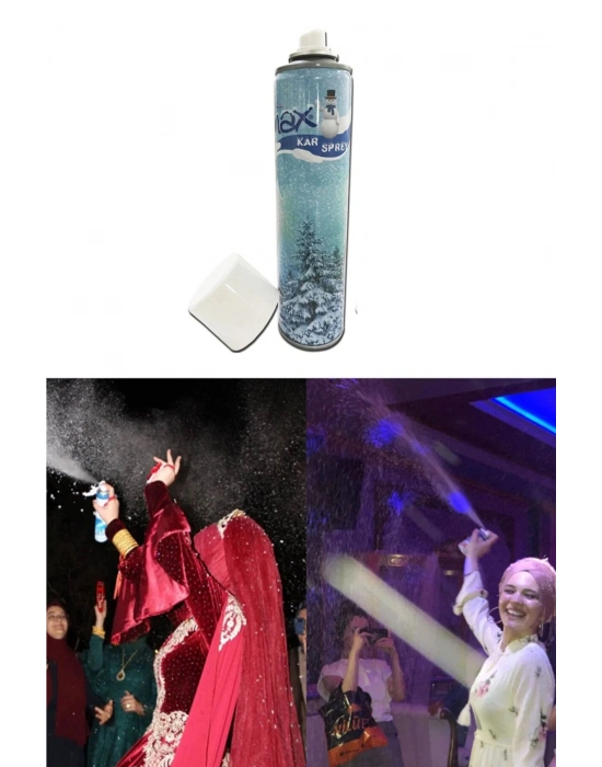 Max Kar Köpüğü Spreyi, Eriyen Kar Taneleri, Parti Köpük Karı Yapar Kar Yağdıran Sprey 300 ml