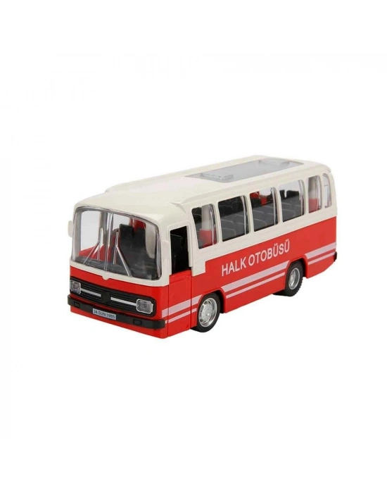 ® Maxx Wheels Sesli ve Işıklı Nostaljik Halk Otobüsü 15 cm. 1 Adet Fiyatıdır