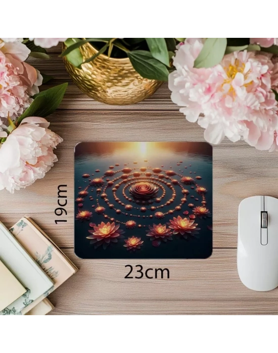 Meditatif Akışlı Doğa Mousepad - 19x23 cm 2 mm Dikdörtgen İthal Baskılı Mouse Pad