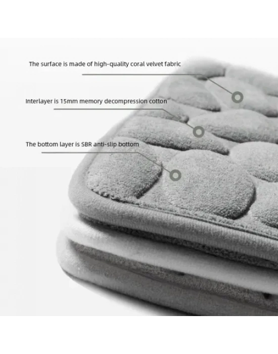 Memory Kaydırmaz Banyo Paspası Pembe