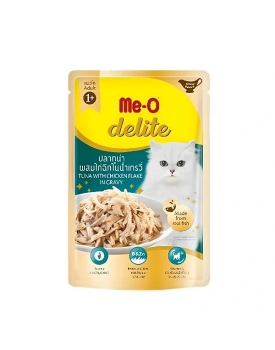 Meo Delite Ton Balıklı ve Tavuklu Pouch Yetişkin Konserve Kedi Maması 1 Adet 70 Gr