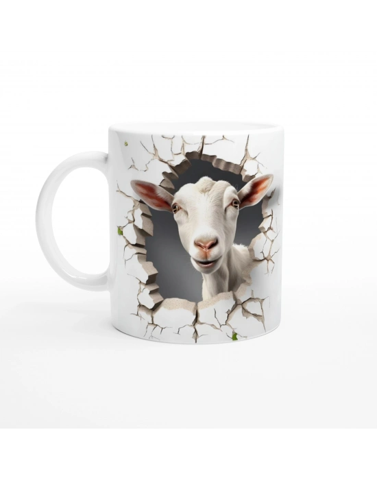 Meraklı Keçi Baskılı Kupa Bardak