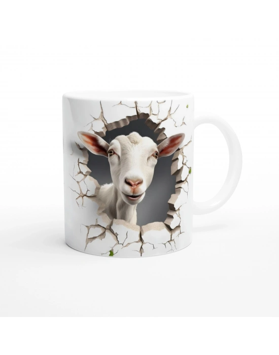 Meraklı Keçi Baskılı Kupa Bardak