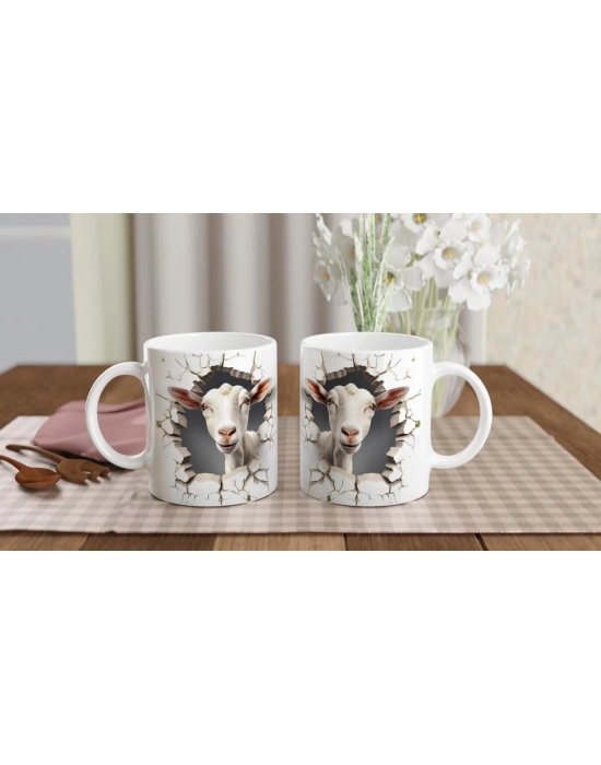 Meraklı Keçi Baskılı Kupa Bardak