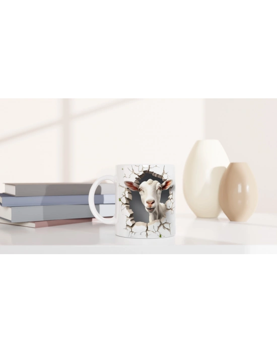 Meraklı Keçi Baskılı Kupa Bardak