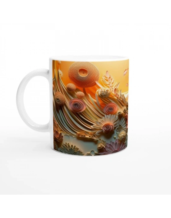 Mercan Bahçesi ve Altın Balıklar Kupa Bardak