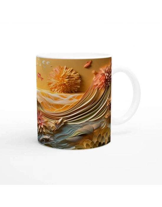 Mercan Bahçesi ve Altın Balıklar Kupa Bardak