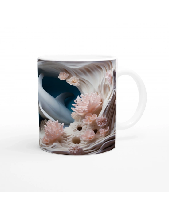 Mercan Bahçesinde Mutlu Yunus Kupa Bardak