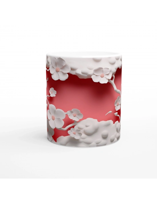 Mercan Çiçekleri ve Dalgalar Su Altı Temalı Kupa Bardak