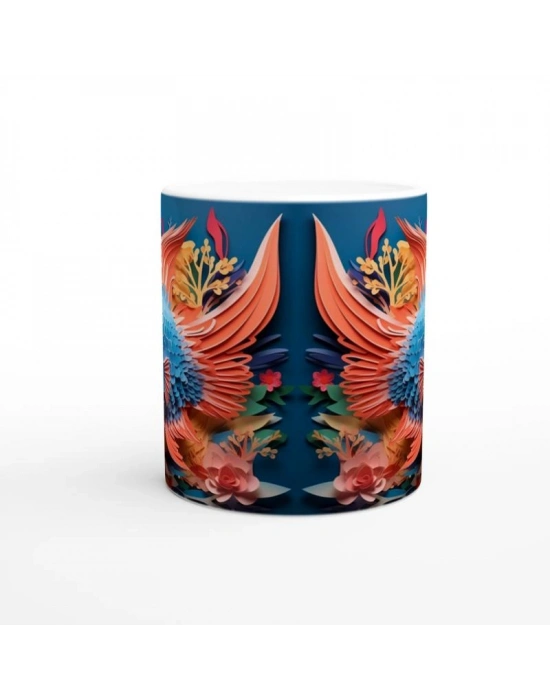 Mercan Kanatlı Mavi Balık Kupa Bardak