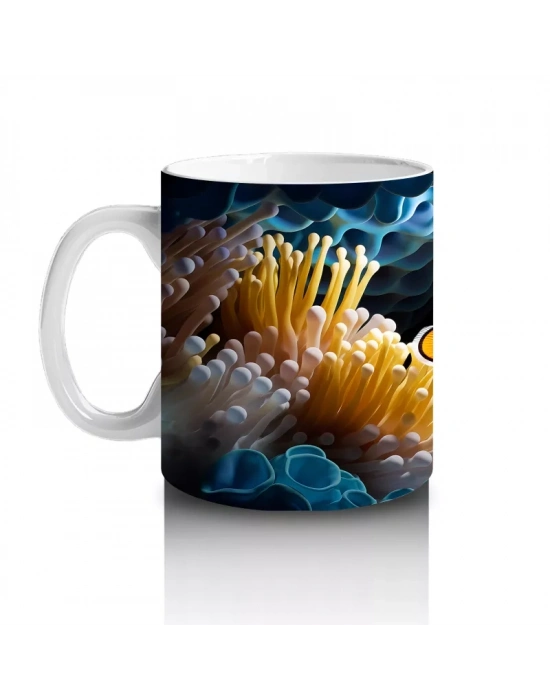 Mercan Kayalıklarında Palyaço Balıkları – Baskılı Kahve Kupası