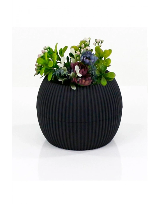 Mercan Saksı 2 Numara 0,35 Litre Su Hazneli Dekoratif Kaktüs Sukulent Saksı 11,8x9,2 cm