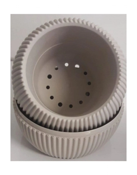 Mercan Saksı 2 Numara 0,35 Litre Su Hazneli Dekoratif Kaktüs Sukulent Saksı 11,8x9,2 cm