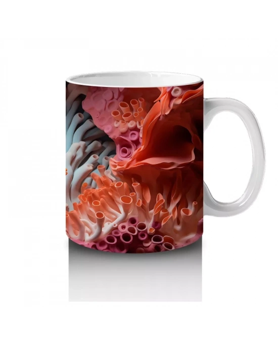 Mercanlar Arasında Yüzen Palyaço Balığı – Baskılı Kahve Kupası