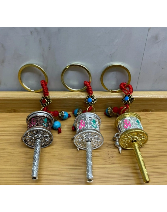 Metal Feng Shui Şans Çarkı Anahtarlık Model 1