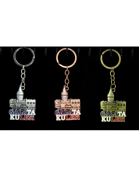 Metal Galata Kulesi Anahtarlık Model 2