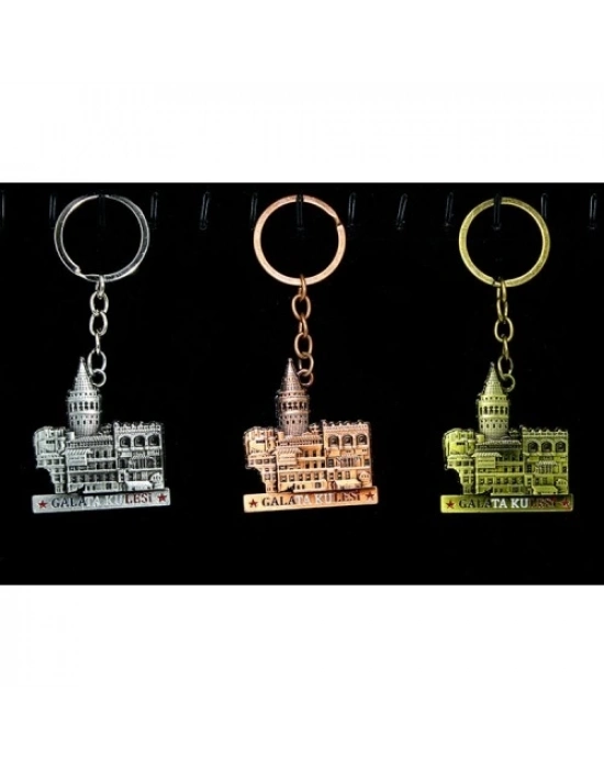 Metal Galata Kulesi Anahtarlık Model 4