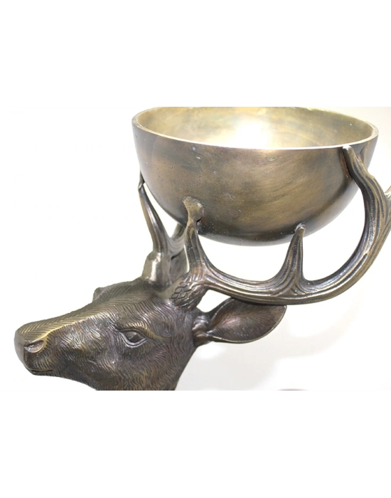Metal Geyikli Kase 77 Cm