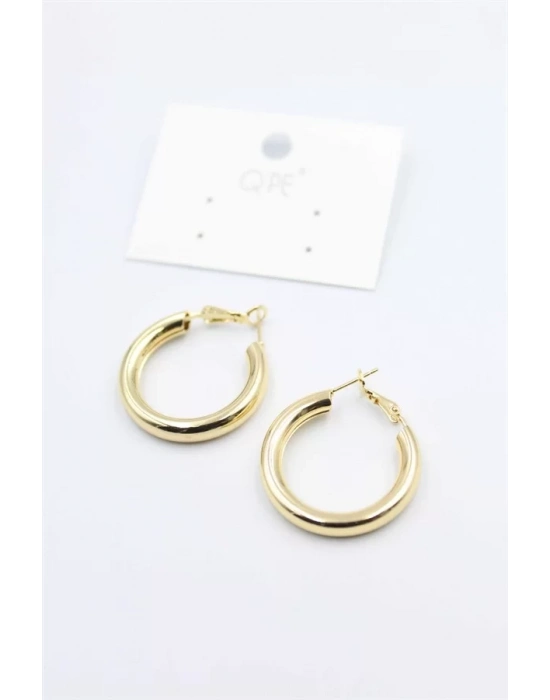 Metal Halka Küpe 2,5cm - Altın