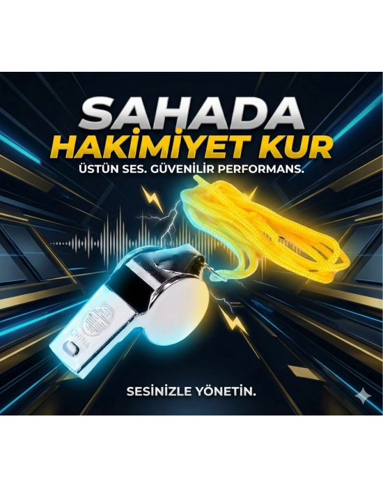 Metal Ipli Hakem Ve Deprem Düdüğü (24lü)