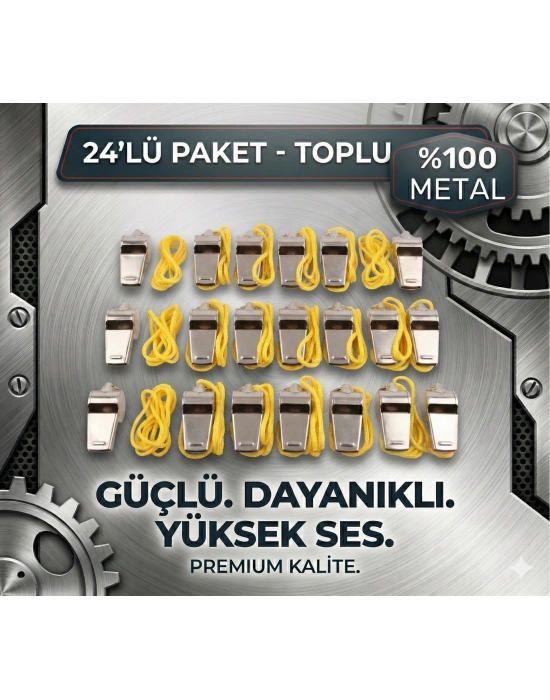 Metal Ipli Hakem Ve Deprem Düdüğü (24lü)