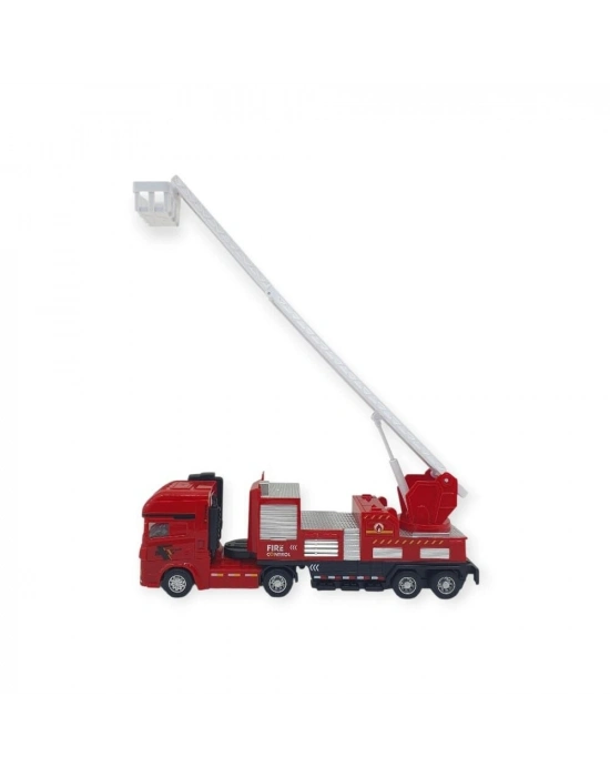 Metal İtfaiye Arabası - Merdivenli 26cm - 706-45