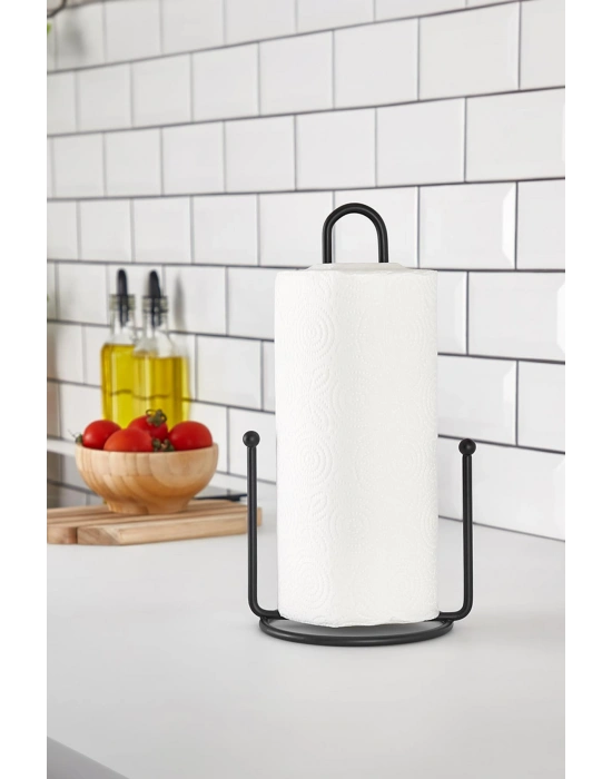 Metal Kağıt Havluluk & Dik Havlu Peçetelik Siyah 28 Cm