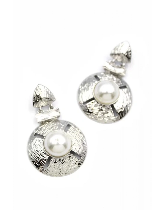 Metal Küpe - Gümüş