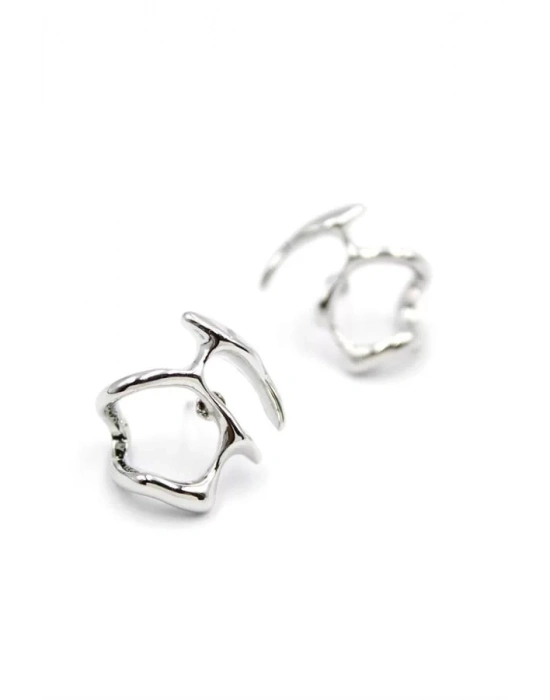 Metal Küpe - Gümüş