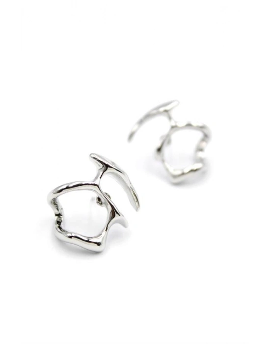 Metal Küpe - Gümüş