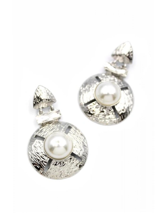 Metal Küpe - Gümüş