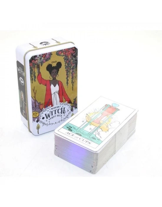 Metal Kutulu Tarot Kartı Modern Witch